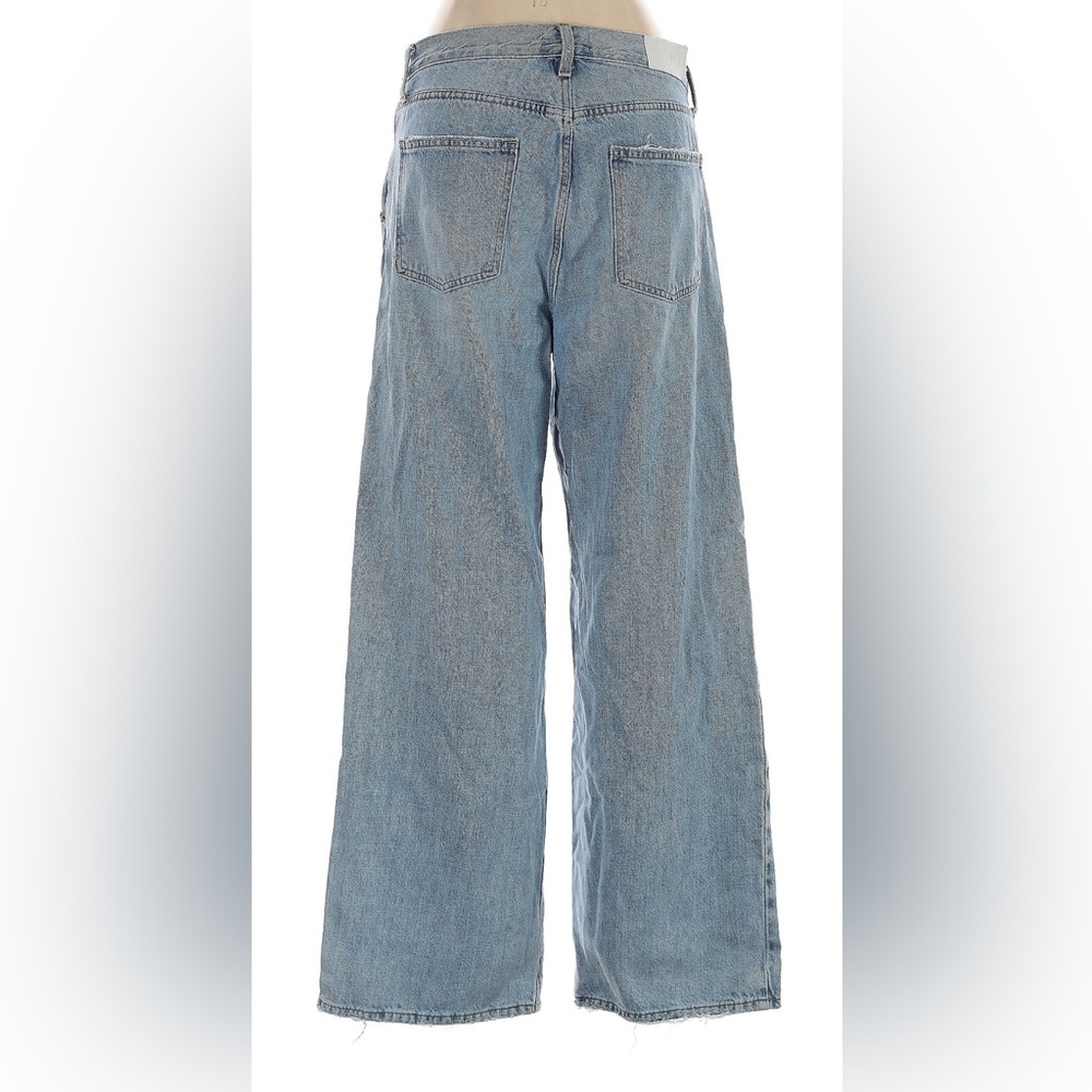 High-Rise Wide-Leg Light Wash Jeans - Light Blue - Picture 3 of 4
